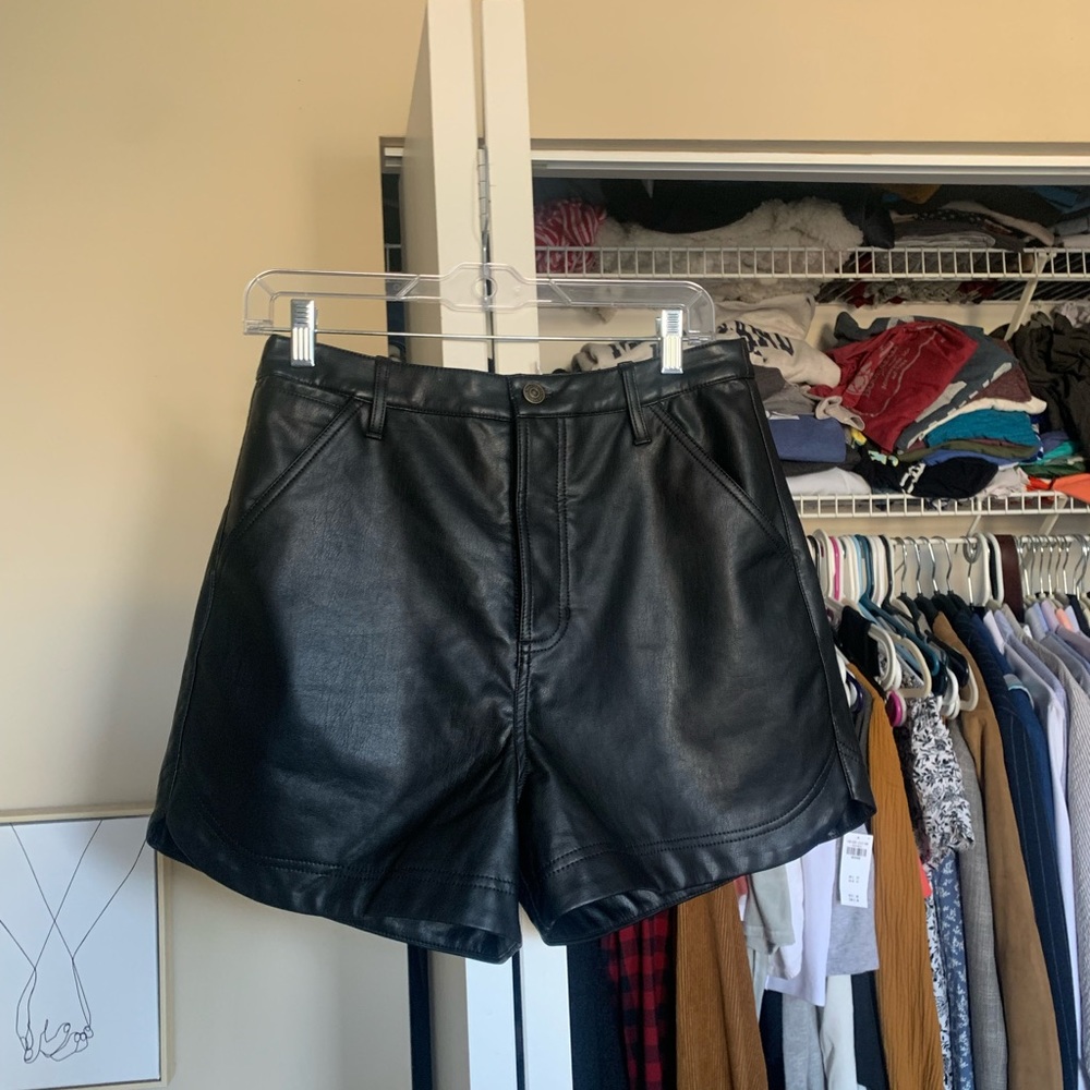 Free People. Leather shorts. New with tags.